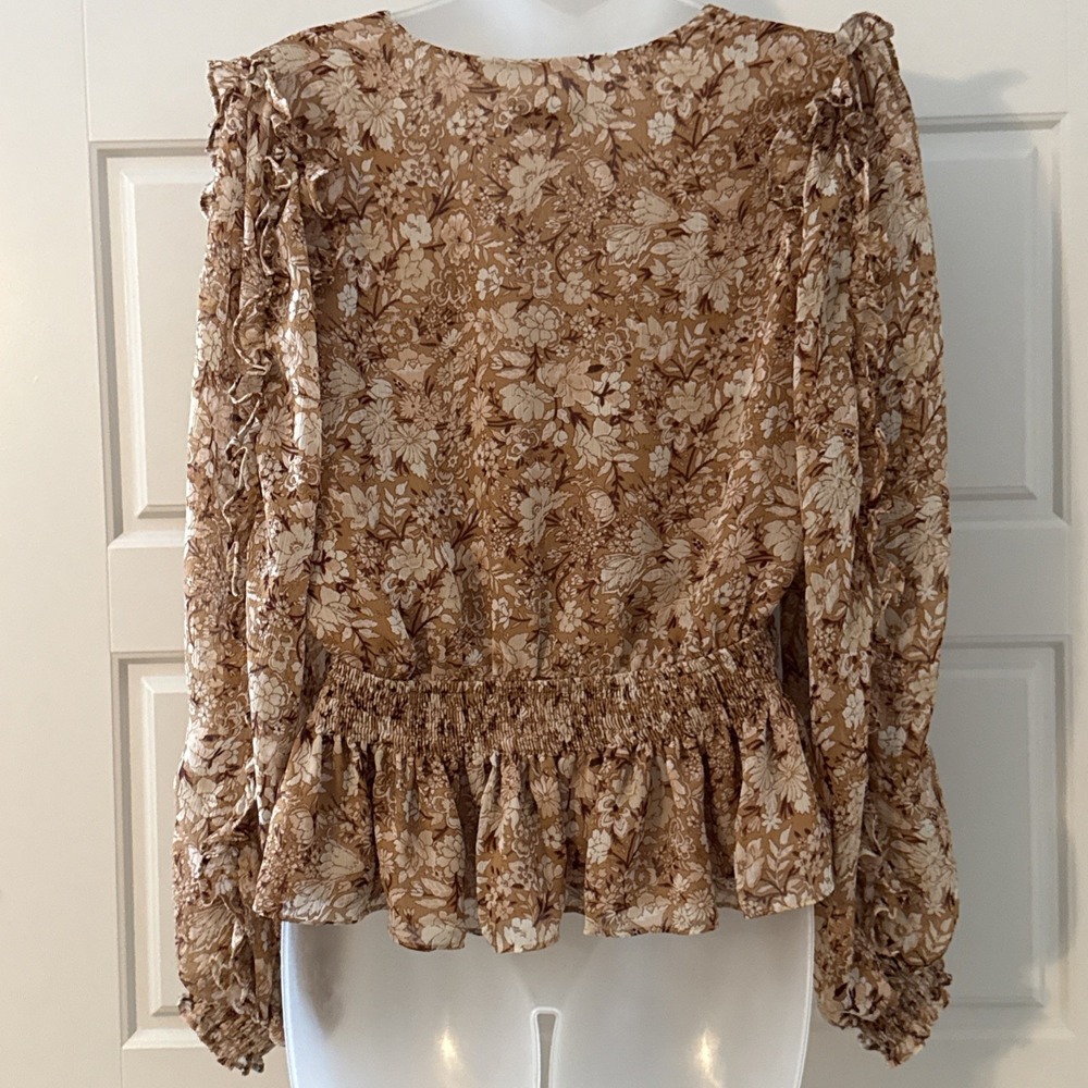 Express Babydoll Top Size M Victorian Lace Sheer Ruffles Fairy Granola Boho - Picture 10 of 10